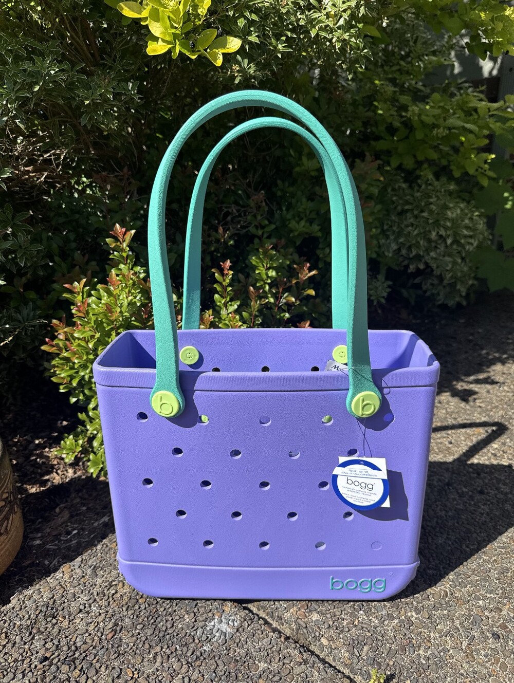 15" Bogg Bag New ..free shipping.. Tri-Color Lavender purple mojito drink, green